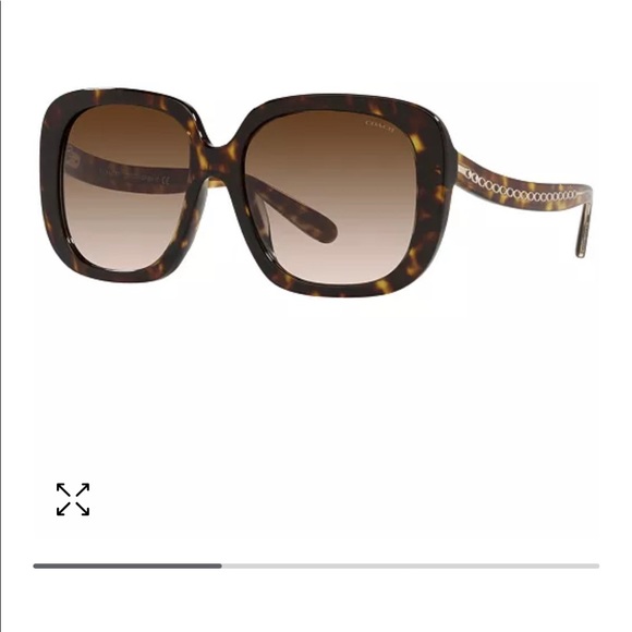 Coach sunglasses, used like new, color brown. - Picture 4 of 5